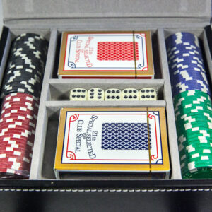 Leather bound Poker Set